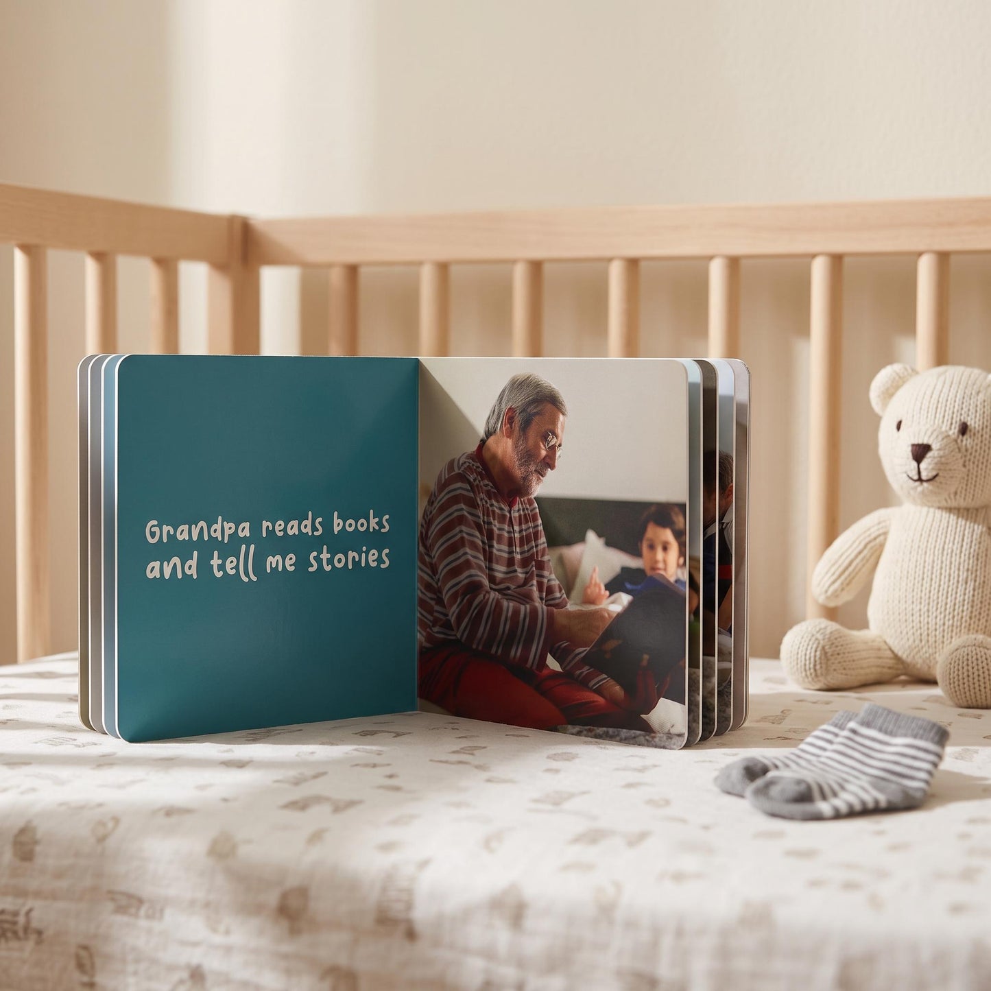 Custom 1st Birthday Board Book for Baby | Personalized Family Photo Album