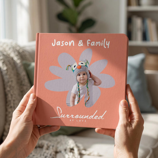Custom Baby Board Book: First Birthday Toddler Personalized Photo Memory Keepsake