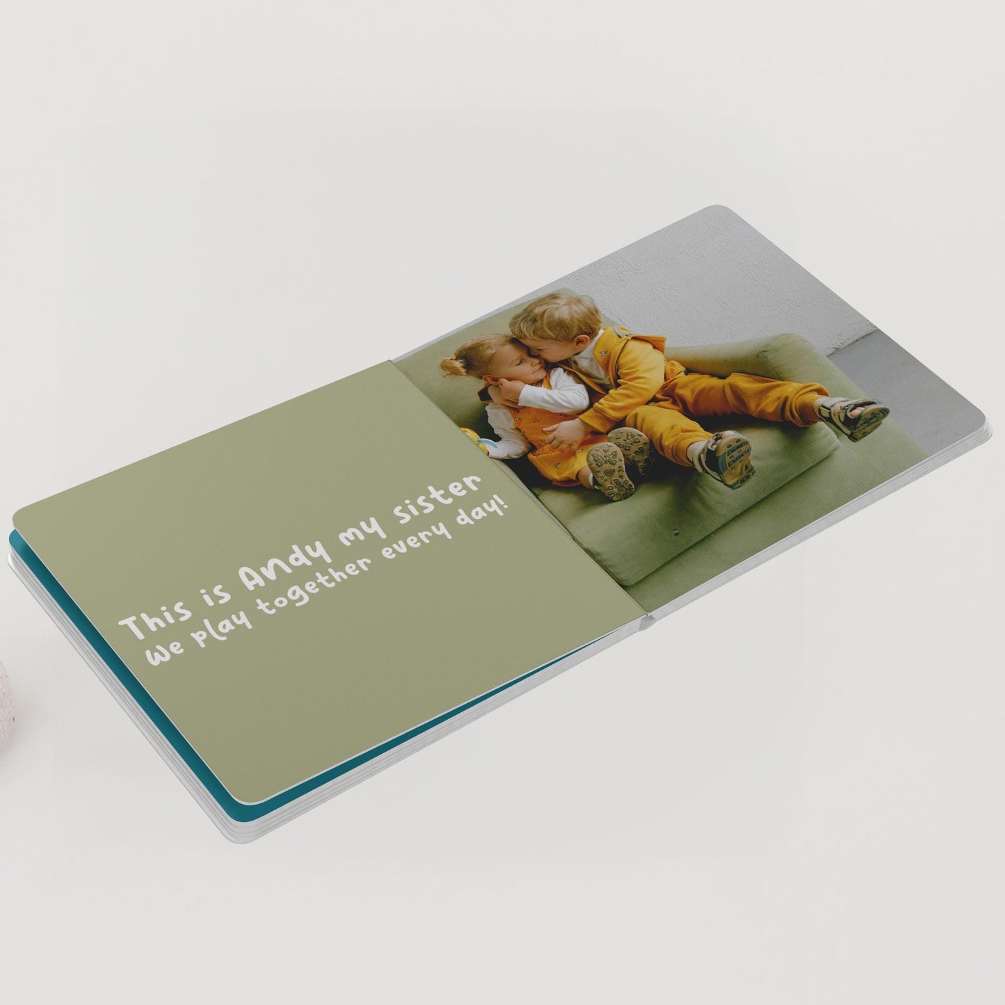 Custom 1st Birthday Board Book for Baby | Personalized Family Photo Album