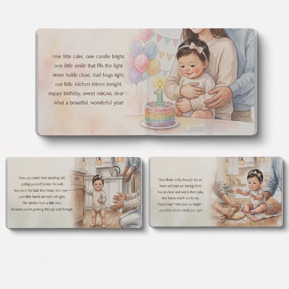 Personalized 1st Birthday Board Book: Custom Name & Character Storybook
