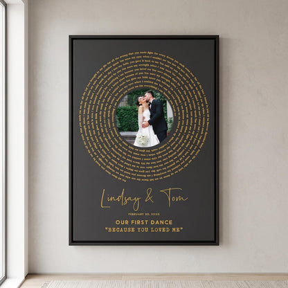 First Dance Lyrics Wall Art: Wedding Song Anniversary Gift