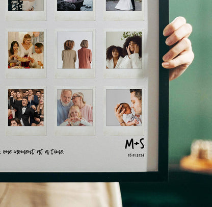 Photo Collage Print – Polaroid Style Anniversary Engagement Wedding Gift