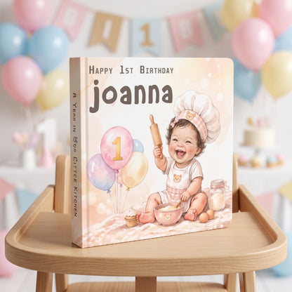 Personalized 1st Birthday Board Book: Custom Name & Character Storybook