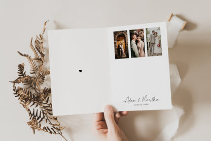 Watercolor Wedding Thank You Cards | Custom Photo Folded Cards