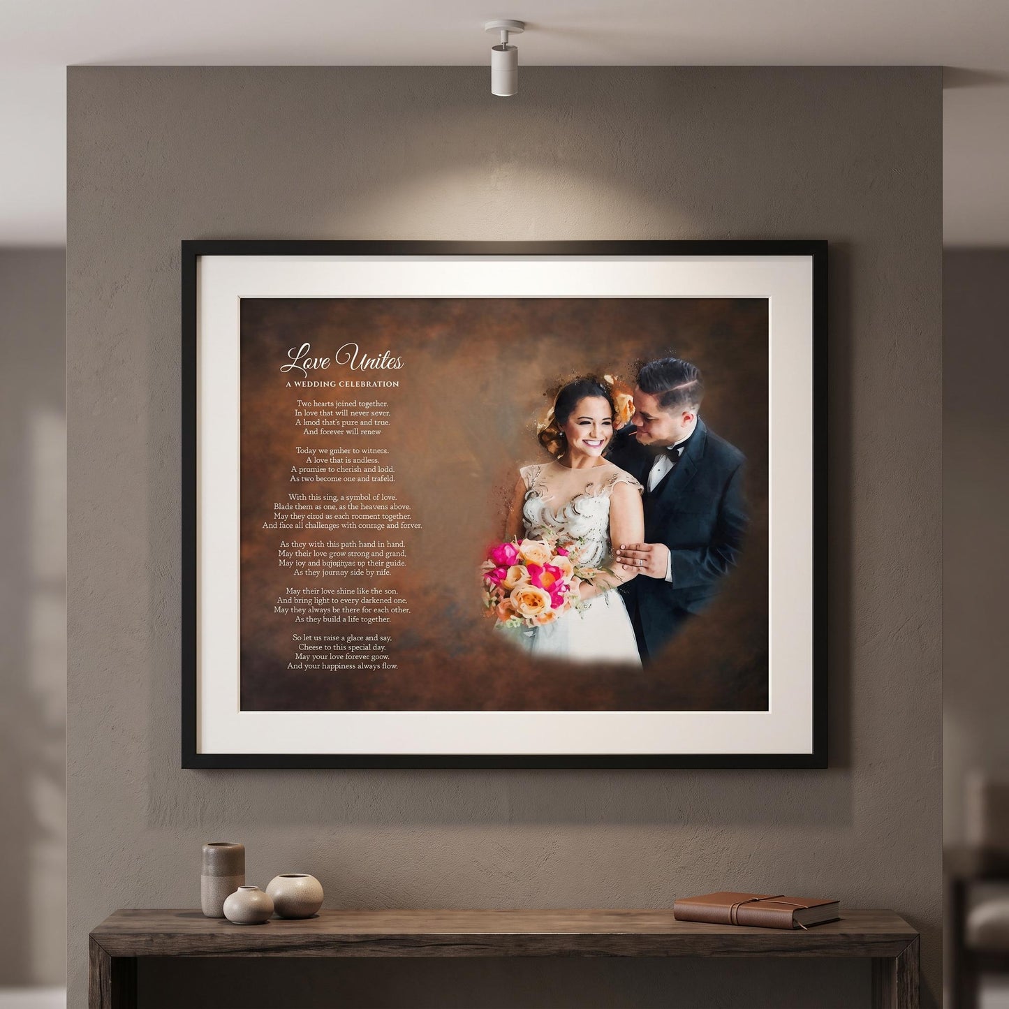 Custom Poem Canvas Print with Photo - Anniversary, Christmas Wedding Gift