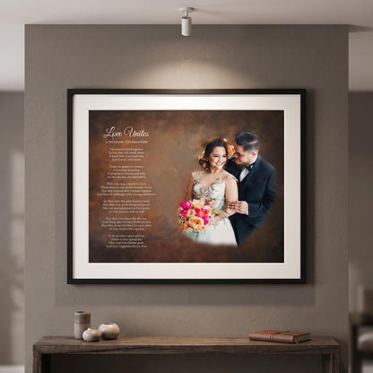 Custom Poem Canvas Print with Photo - Anniversary, Christmas Wedding Gift