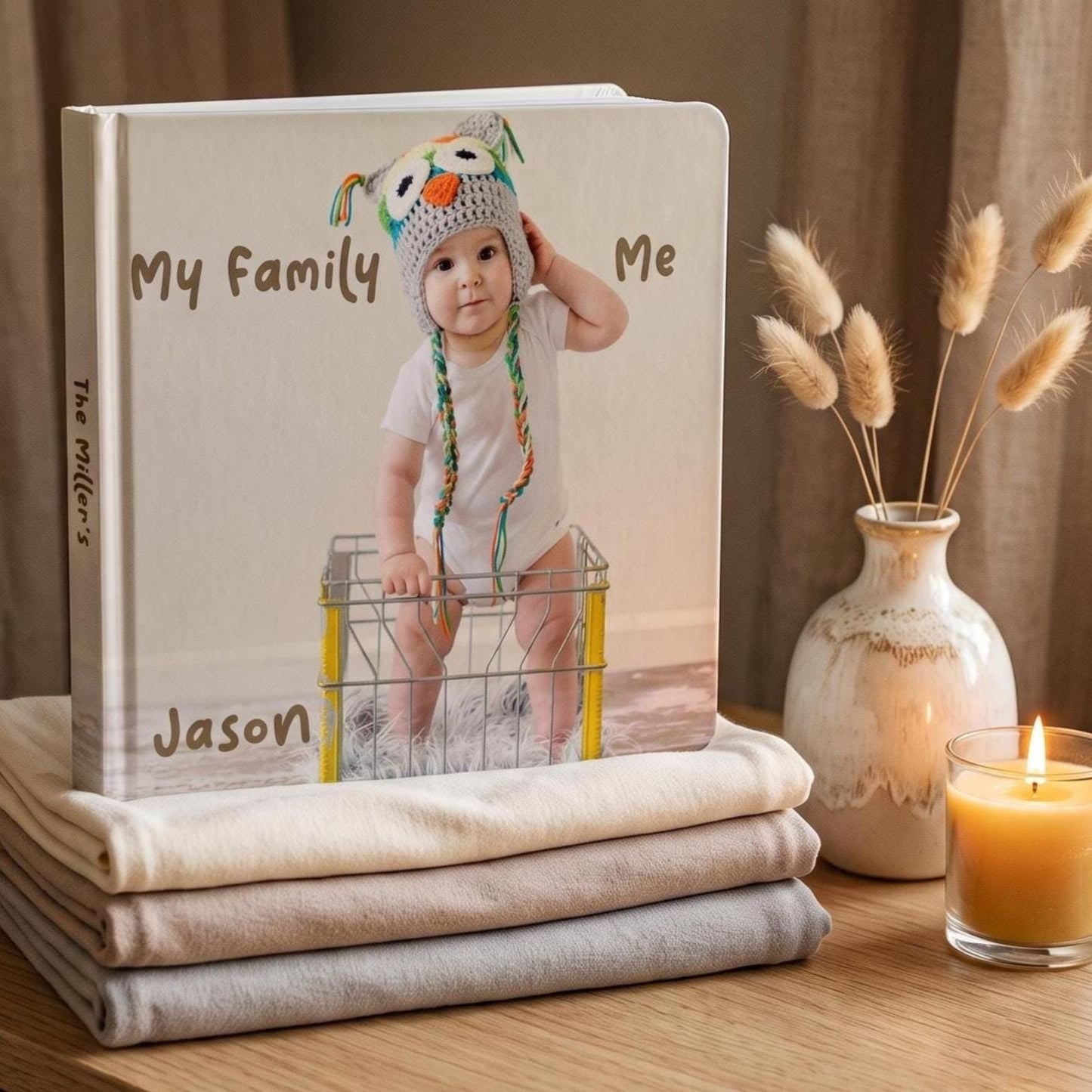 Personalized Family Photo Baby Board Book: Custom Storybook Gift