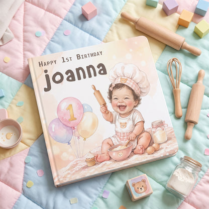 Personalized 1st Birthday Board Book: Custom Name & Character Storybook