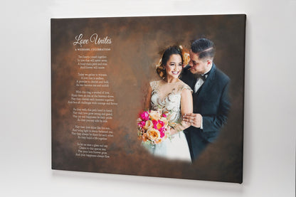 Custom Poem Canvas Print with Photo - Anniversary, Christmas Wedding Gift