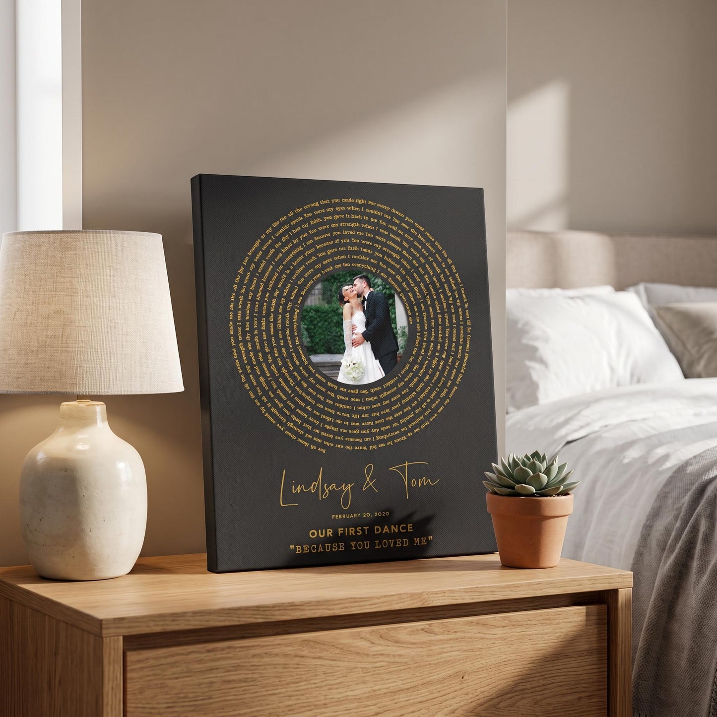 First Dance Lyrics Wall Art: Wedding Song Anniversary Gift