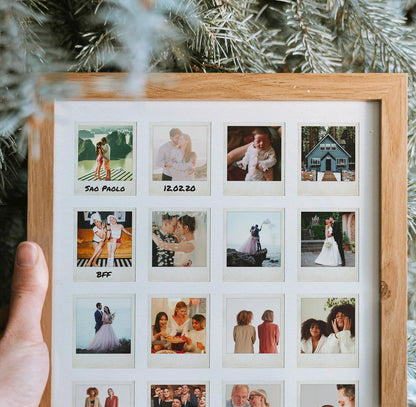 Photo Collage Print – Polaroid Style Anniversary Engagement Wedding Gift