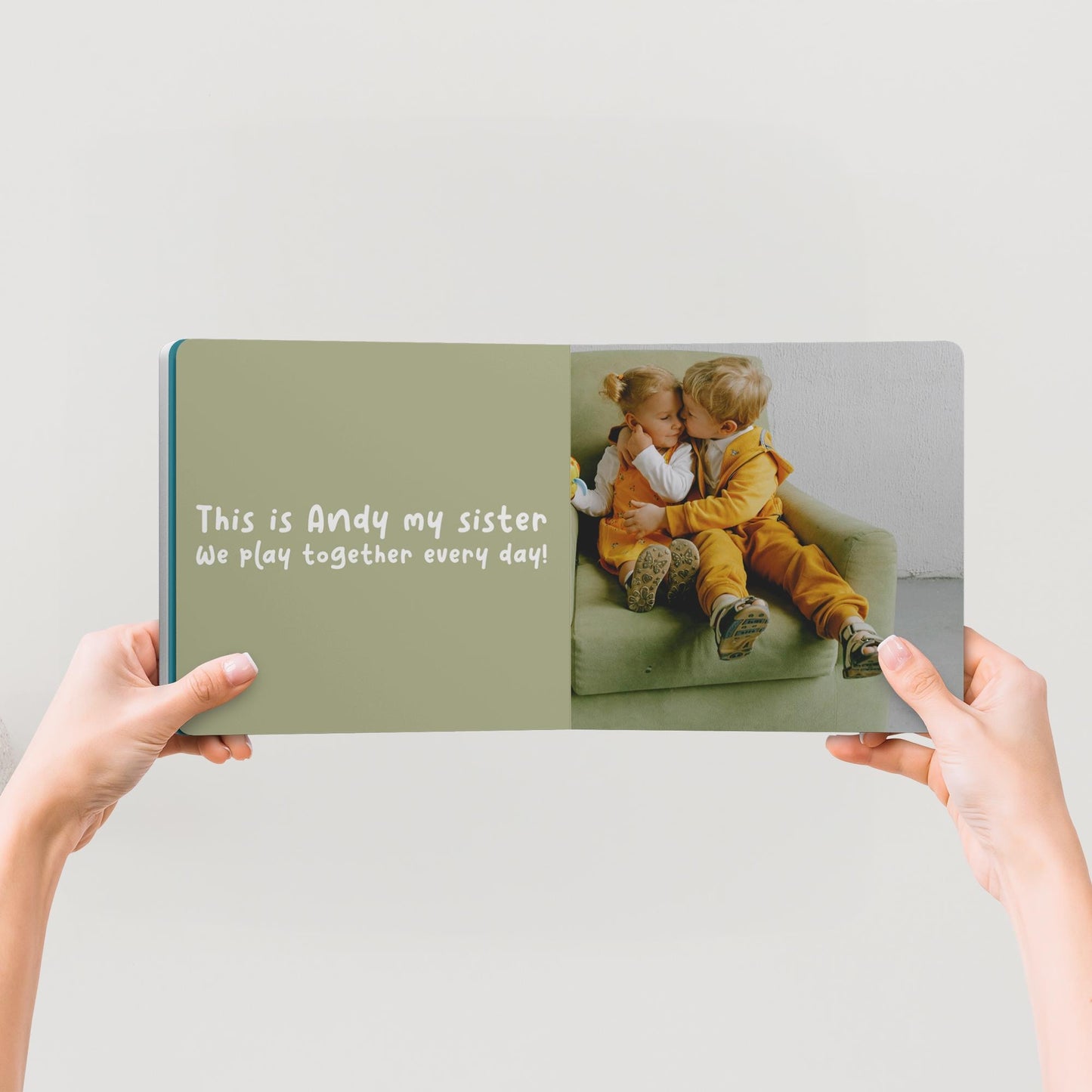 Custom 1st Birthday Board Book for Baby | Personalized Family Photo Album