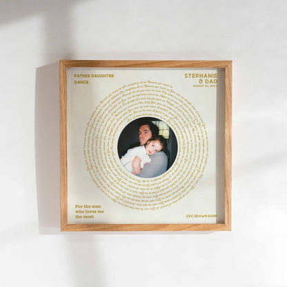 Father Daughter Dance: Wedding Song, Custom Vinyl Lyrics Print for Bride and Christmas Gift