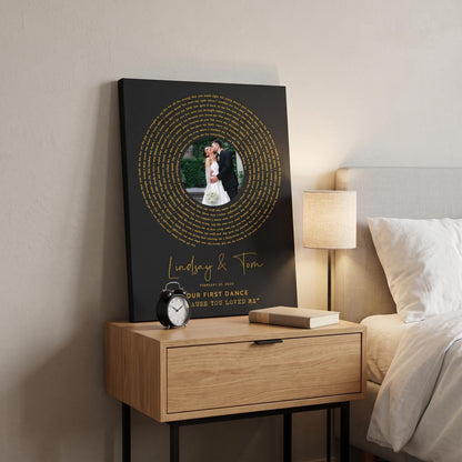 First Dance Lyrics Wall Art: Wedding Song Anniversary Gift