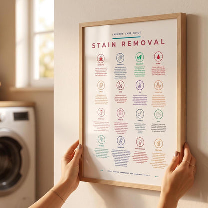 Laundry Room Symbols Guide Care Colorful Prints Poster