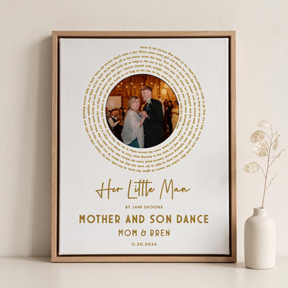 Mother Son Dance Song Lyrics Frame: Personalized Wedding Keepsake Gift