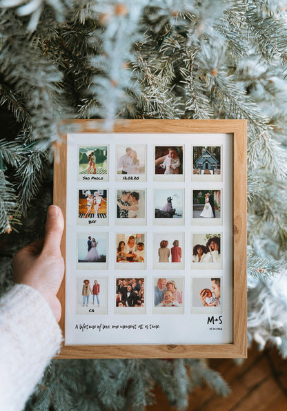 Photo Collage Print – Polaroid Style Anniversary Engagement Wedding Gift