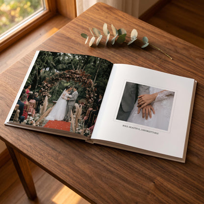 Custom Wedding Photo Album: Hardcover or Softcover Print Book Keepsake