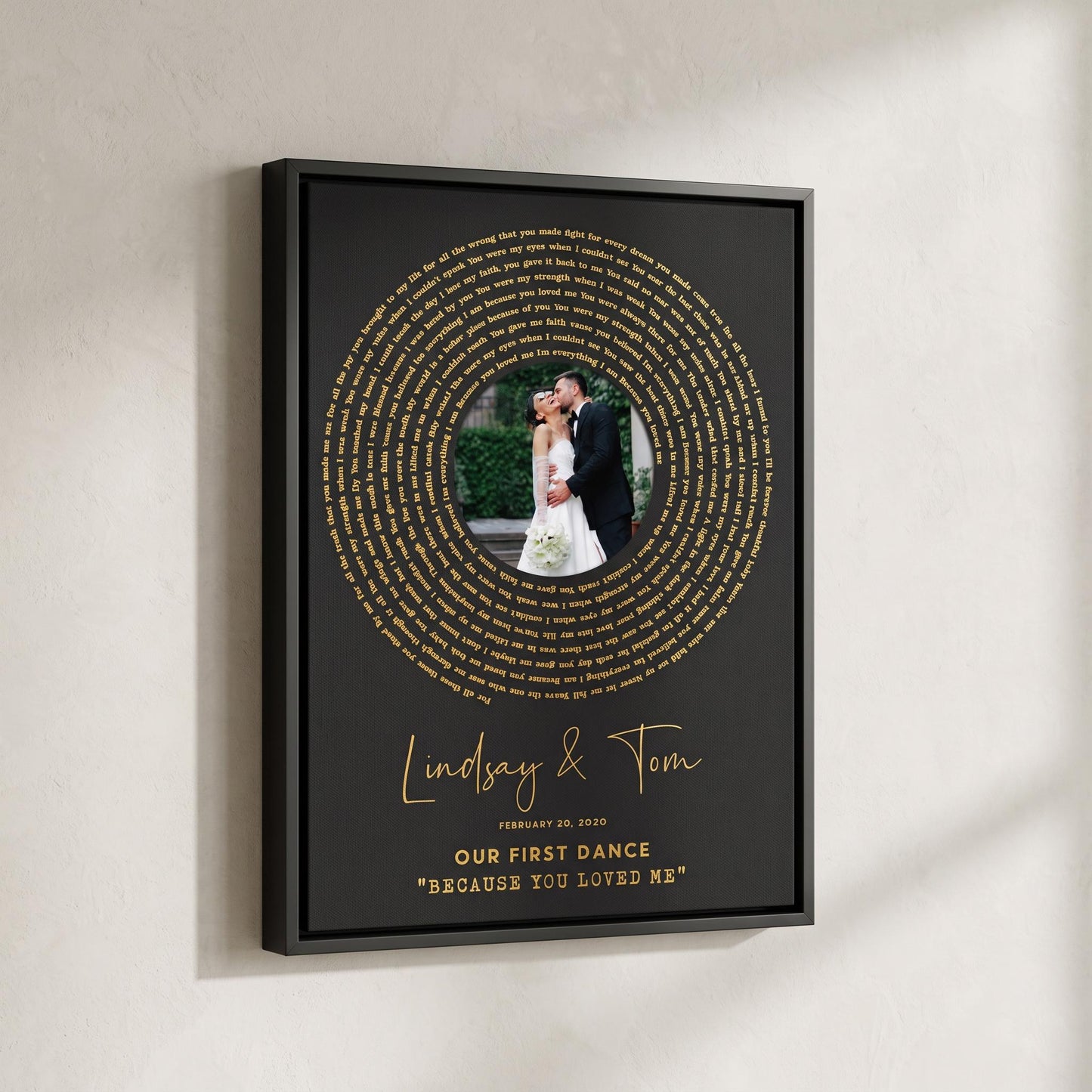 First Dance Lyrics Wall Art: Wedding Song Anniversary Gift
