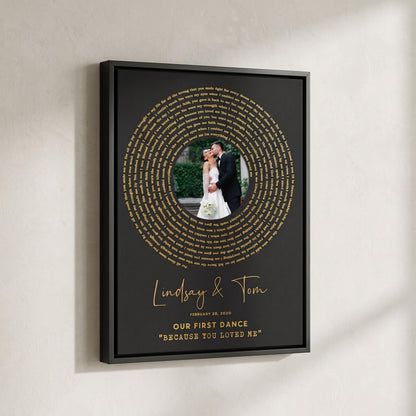 First Dance Lyrics Wall Art: Wedding Song Anniversary Gift