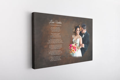 Custom Poem Canvas Print with Photo - Anniversary, Christmas Wedding Gift