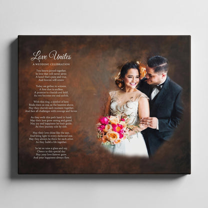 Custom Poem Canvas Print with Photo - Anniversary, Christmas Wedding Gift