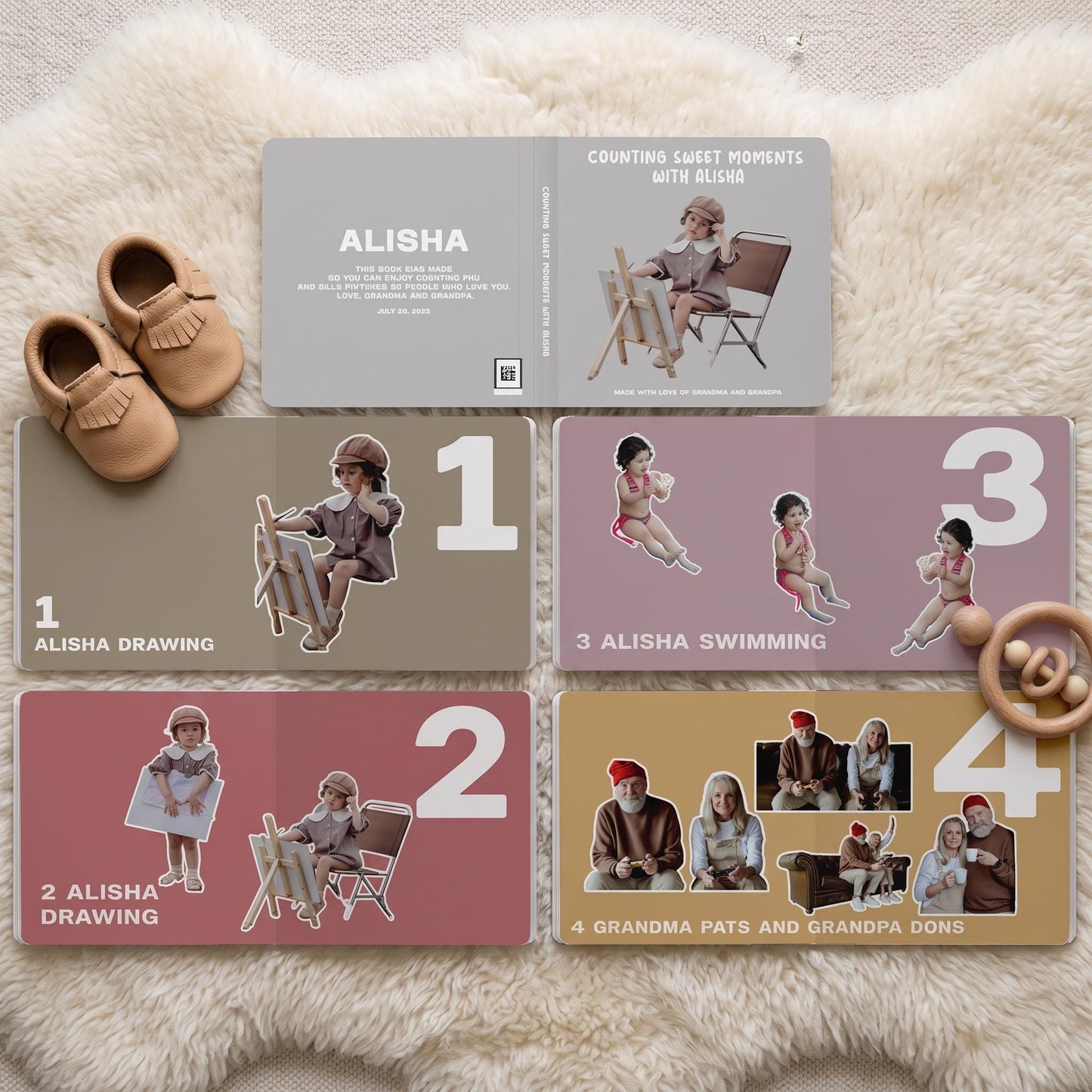 Personalized Baby Book First Year | Custom Photo Memory Book, 1st Birthday Keepsake