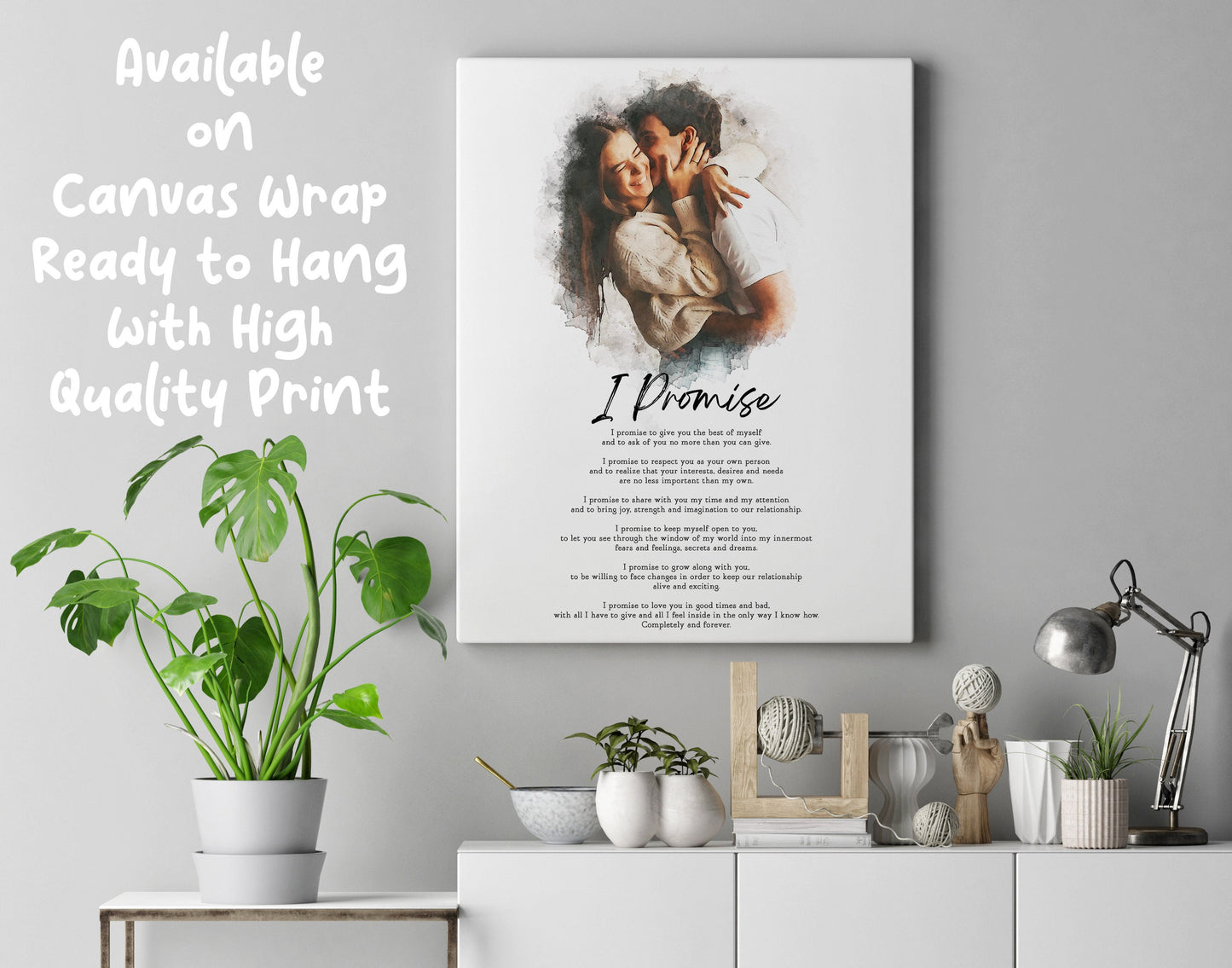 Photo Collage Print – Polaroid Style Anniversary Engagement Wedding Gift