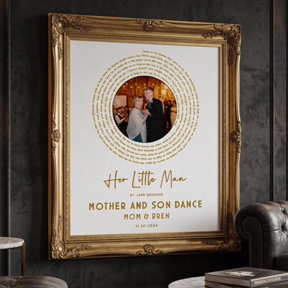 Mother Son Dance Song Lyrics Frame: Personalized Wedding Keepsake Gift