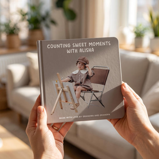 Personalized Baby Book First Year | Custom Photo Memory Book, 1st Birthday Keepsake
